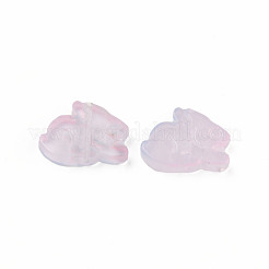 Two Tone Transparent Spray Painted Glass Beads&nbsp;GLAA-Q092-03-C02