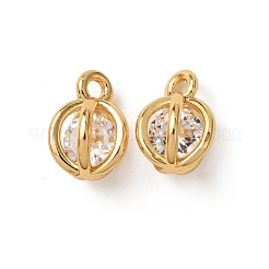 Brass Micro Pave Cubic Zirconia Charms&nbsp;KK-K422-01A