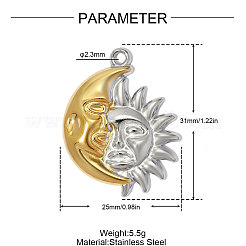 304 Stainless Steel Pendants&nbsp;SA-OY002-50G