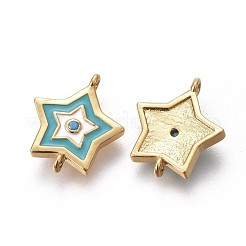 Brass Enamel Links&nbsp;KK-F783-16G
