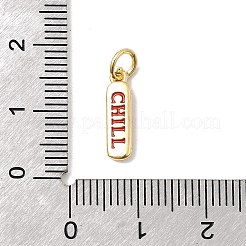 Brass Enamel Charms&nbsp;KK-P338-01G-D02