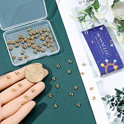 120Pcs Brass Crimp Beads Covers&nbsp;KK-SC0007-35