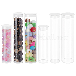 6Pcs 3 Styles PC Plastic Bead Storage Tubes with White Lid&nbsp;AJEW-BC0010-60