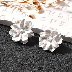 Alloy & 925 Sterling Silver & Acrylic Stud Earrings&nbsp;EJEW-Q013-09A