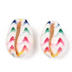 Printed Cowrie Shell Beads&nbsp;SSHEL-ZX006-07C