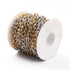 Two Tone 304 Stainless Steel Cable Chains&nbsp;CHS-B001-25
