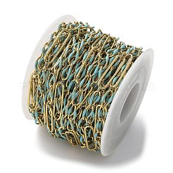 304 Stainless Steel Enamel Figaro Chains&nbsp;CHS-U003-02G-14