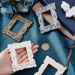 4Pcs 4 Colors Rectangle Retro Resin Photo Frames&nbsp;AJEW-FG0001-47