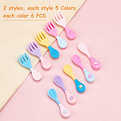 60Pcs 10 Style Resin Cabochons&nbsp;CRES-PH0003-36