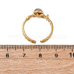304 Stainless Steel Adjustable Open Cuff Rings&nbsp;RJEW-A071-02B-G