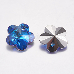 Faceted Glass Rhinestone Charms&nbsp;LS-RGLA-F055-12x12-001BB