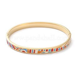 304 Stainless Steel Hinged Bangles for Women&nbsp;BJEW-K263-04G-02