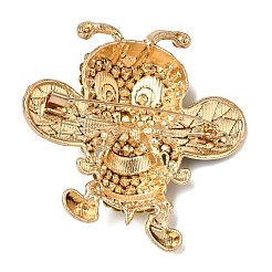 Bees Rhinestone Enamel Pins&nbsp;JEWB-L026-04G-01