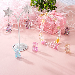 80Pcs 8 Colors Transparent Acrylic Pendants&nbsp;MACR-PJ0001-07