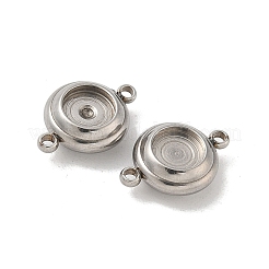 304 Stainless Steel Connector Cabochon Settings&nbsp;STAS-D145-02P