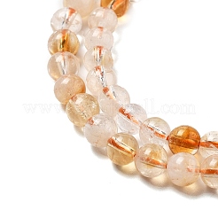 Heated Natural Citrine Beads Strands&nbsp;G-A262-A01-5mm