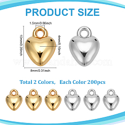 400Pcs 2 Colors CCB Plastic Charms&nbsp;CCB-ME0001-05