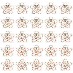 Flower Iron Paper Clips&nbsp;AJEW-TAC0006-32RG