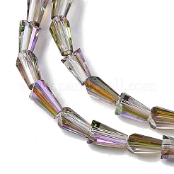 Transparent Electroplate Glass Beads Strands&nbsp;EGLA-H107-02A-HR01