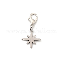 Star 304 Stainless Steel Pendant Decorations&nbsp;HJEW-JM03575