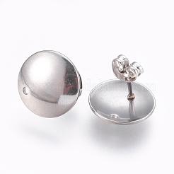 Tarnish Resistant 304 Stainless Steel Stud Earring Findings&nbsp;STAS-G178-03P-13mm