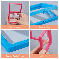 12Pcs 6 Colors Square Transparent PE Thin Film Suspension Jewelry Display Boxes&nbsp;ODIS-GA0001-71