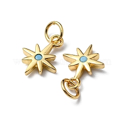 Rack Plating Brass Micro Pave Cubic Zirconia Pendants&nbsp;KK-P235-06G