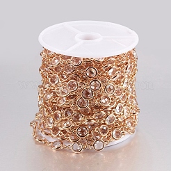 Brass Handmade Beaded Chains&nbsp;CHC-G001-19KCG-RS