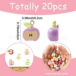 20Pcs Acrylic Pendants&nbsp;PALLOY-YW00129