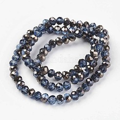 Electroplate Transparent Glass Beads Strands&nbsp;EGLA-A034-T2mm-P11
