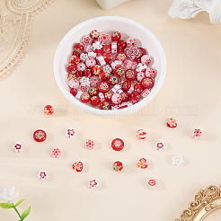 110Pcs 11 Styles Handmade Millefiori Lampwork Beads&nbsp;LAMP-PA0001-79