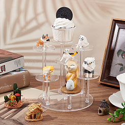 7-Tier Round Transparent Acrylic Display Stand Risers&nbsp;ODIS-WH0026-04