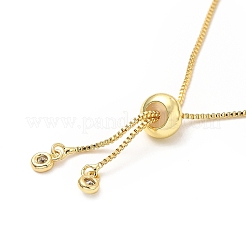 Adjustable Rack Plating Brass Cubic Zirconia & Box Chain Bracelets&nbsp;BJEW-A132-23G