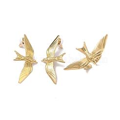 Peace Dove 304 Stainless Steel Stud Earring & Cuff Rings Sets&nbsp;SJEW-C008-03G