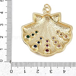 Brass Micro Pave Cubic Zirconia Pendants&nbsp;KK-D424-19G