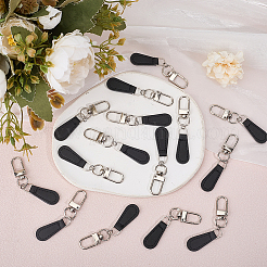 15Pcs PU Leather with Alloy Swivel Clasps Zipper Pull&nbsp;HJEW-HY00155