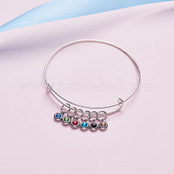 Trendy Original Color 304 Stainless Steel Grade A Rhinestone Charm Pendants&nbsp;RB-PH0008-04