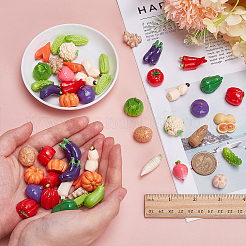 Opaque Resin Cabochons&nbsp;RESI-WH0038-67