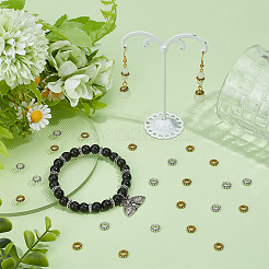 160Pcs 2 Colors Tibetan Style Alloy Spacer Beads&nbsp;TIBEB-SC0001-63