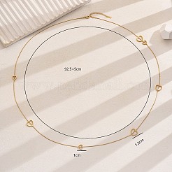 Stainless Steel Heart Link Chain Long Necklaces for Women&nbsp;DN5562