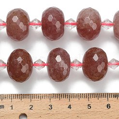 Natural Strawberry Quartz Beads Strands&nbsp;G-L642-I07-18x13mm