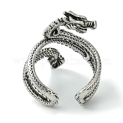 Dragon Alloy Wrap Open Cuff Rings&nbsp;RJEW-K275-21AS