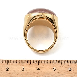 304 Stainless Steel Cat Eyes Finger Rings for Women&nbsp;RJEW-Z143-02G-01
