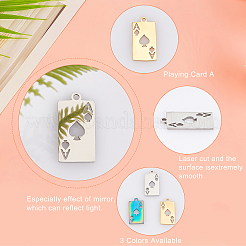18Pcs 3 Color 201 Stainless Steel Pendants&nbsp;STAS-DC0005-49