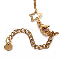 304 Stainless Steel Cable Chain Anklets&nbsp;X-AJEW-H104-05G
