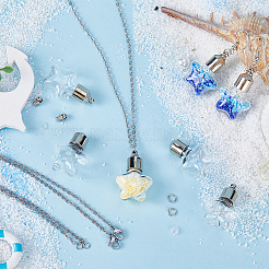 DIY Wish Bottle Necklace Making Kit&nbsp;GLAA-SC0001-85B