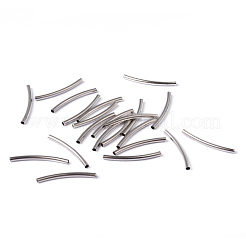 Curved Brass Tube Beads&nbsp;X-EC297-NF