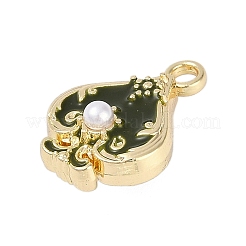 Rack Plating Alloy Enamel Pendants&nbsp;PALLOY-P309-06G-02