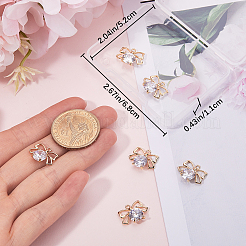 12pcs Clear Cubic Zirconia Charms&nbsp;KK-BBC0013-85