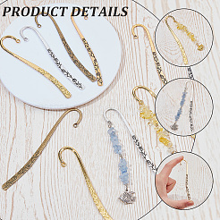 20Pcs 4 Styles Alloy Bookmark Findings&nbsp;DIY-SC0033-58